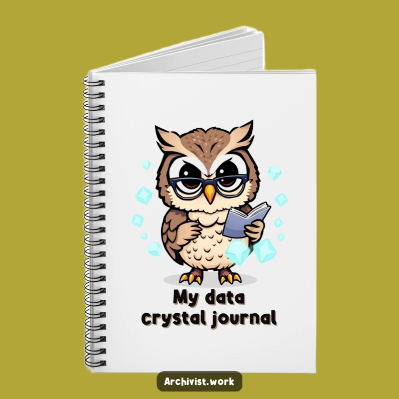 Funny Owl Archivist Notebook: Glowing Data Journal, Perfect for Smart Notes
