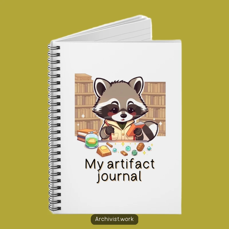 Funny Raccoon Archivist Notebook: Sparkly Catalog Journal, Perfect for Collectors