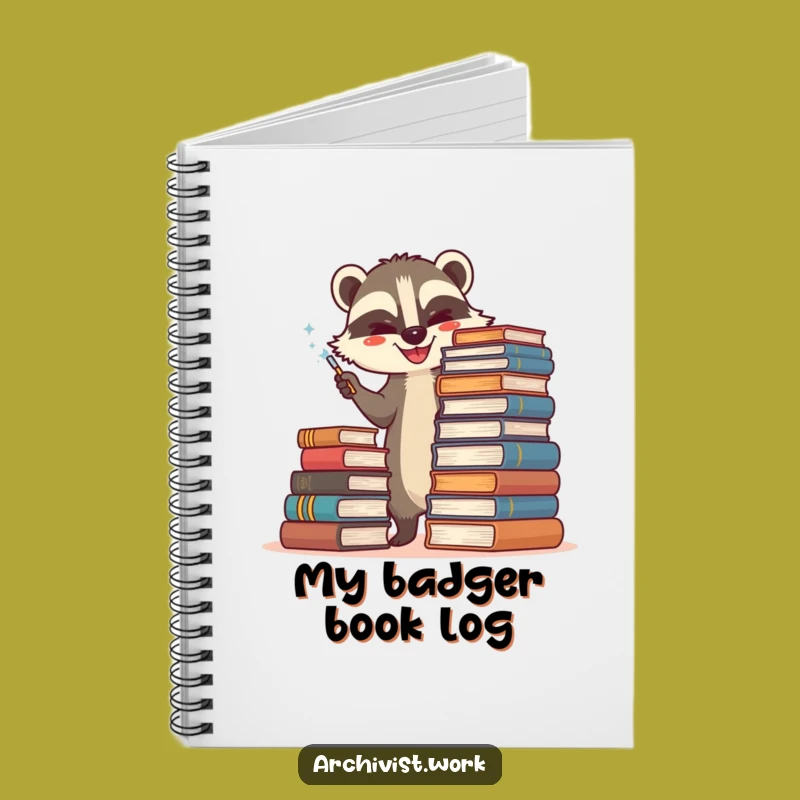Funny Badger Archivist Notebook: Happy Book Duster Journal, Perfect Diary